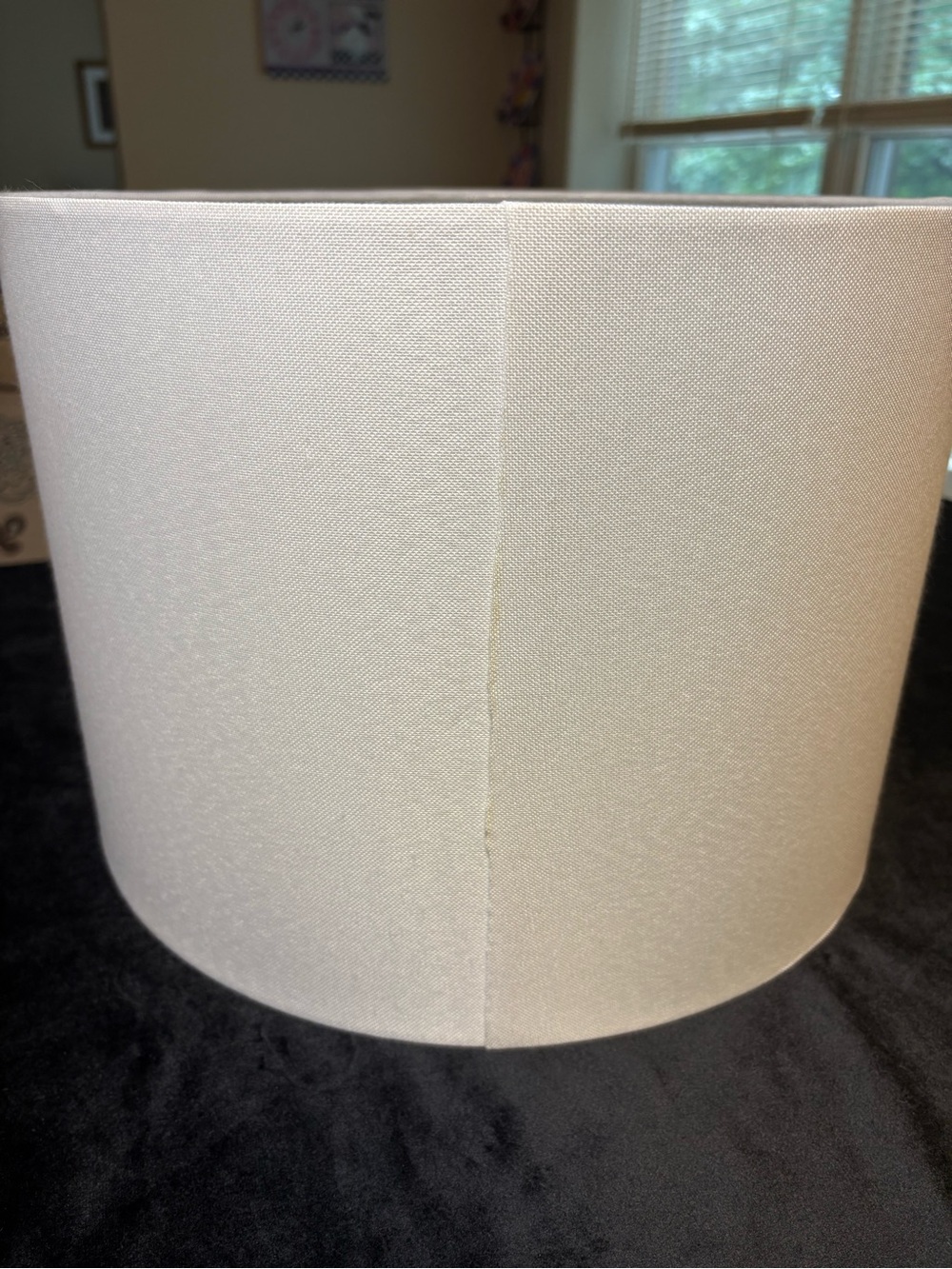 Classic Drum Lampshade Crisp White Textured - Picture 3 of 8
